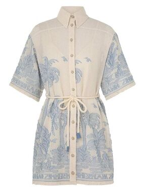 Zimmermann Ottie Palm Shirt Dress